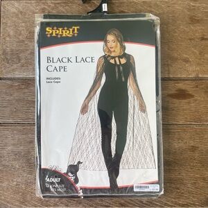 Spirit Black Lace Cape Costume